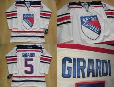 Cheap New York Rangers 5 Dan Girardi 2012 Winter Classic Cream Jersey For Sale