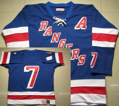 New York Rangers 7 Blue Throwback Jersey