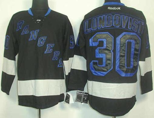 Cheap New York Rangers 30 Henrik Lundqvist Black NHL Jerseys For Sale