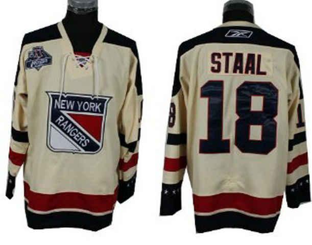 New York Rangers 18 Marc Staal 2012 Winter Classic Cream Jerseys