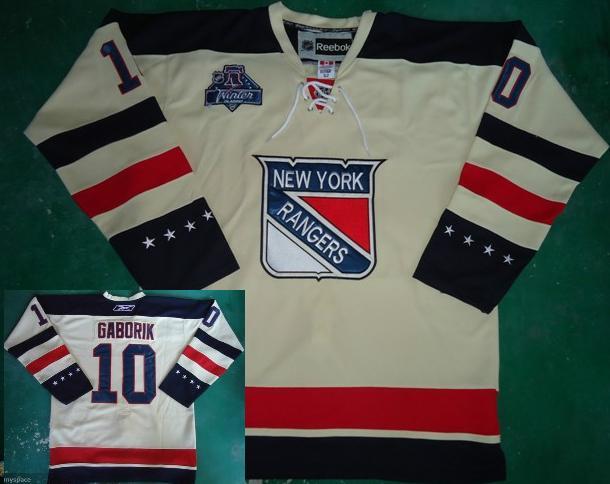 New York Rangers 10 Gaborik 2012 Winter Classic Cream Jersey