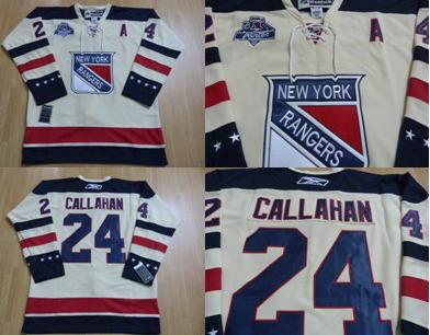New York Rangers 24 Ryan Callahan 2012 Winter Classic Cream Jersey