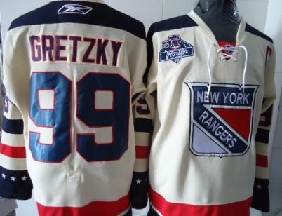 Cheap New York Rangers 99 Gretzky 2012 Winter Classic Cream Jersey For Sale