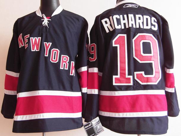 New York Rangers 19 Richards Navy Blue 85th Hockey Jerseys