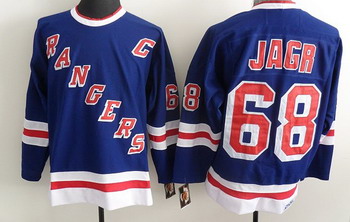 Cheap New York Rangers 68 Jagr Blue Jerseys Throwback For Sale