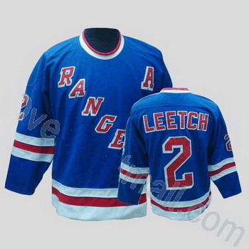 Cheap New York Rangers 2 Brian Leetch Blue CCM Throwback Jersey For Sale