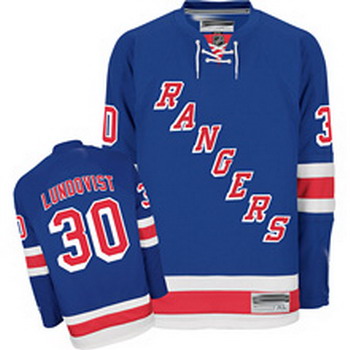 Cheap NY Rangers 30 H.Lundqvist blue Jersey For Sale