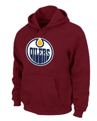 Cheap NHL Edmonton Oilers Big & Tall Logo Pullover Hoodie RED For Sale