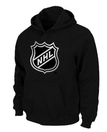Cheap NHL Logo Big & Tall Pullover Hoodie Black For Sale