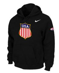 Cheap Nike Team USA Hockey 2014 Winter Olympics KO Pullover Performance Hoodie Black For Sale