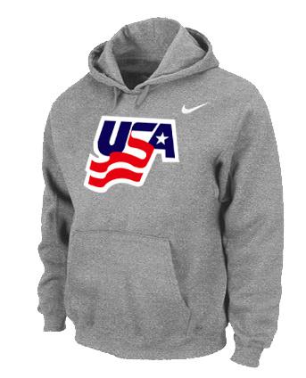 Cheap Nike USA Graphic Legend Performance Pullover Hoodie Light Grey For Sale