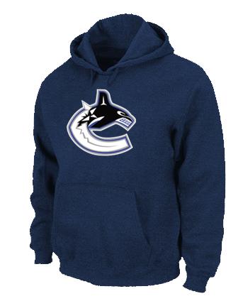 Cheap Vancouver Canucks Orange Big & Tall Logo Pullover NHL Hoodie D.Blue For Sale