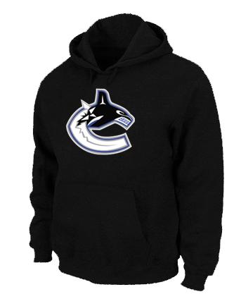 Cheap Vancouver Canucks Orange Big & Tall Logo Pullover NHL Hoodie Black For Sale
