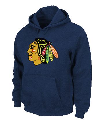 Cheap Chicago Blackhawks Big & Tall Logo Pullover NHL Hoodie D.blue For Sale