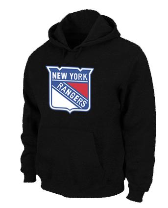 Cheap New York Rangers Big & Tall Logo Pullover NHL Hoodie Black For Sale