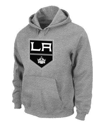 Cheap Los Angeles Kings Big & Tall Logo Pullover NHL Hoodie Grey For Sale