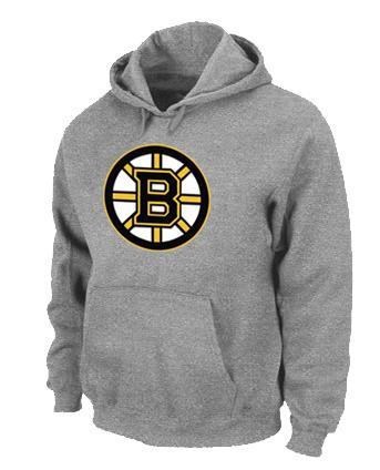 Cheap Boston Bruins Big & Tall Logo Pullover NHL Hoodie Grey For Sale