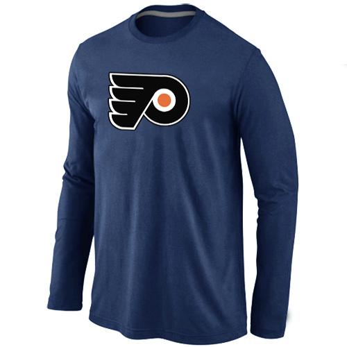 Cheap Philadelphia Flyers Big & Tall Logo D.BLUE Long Sleeve NHL T-Shirt For Sale