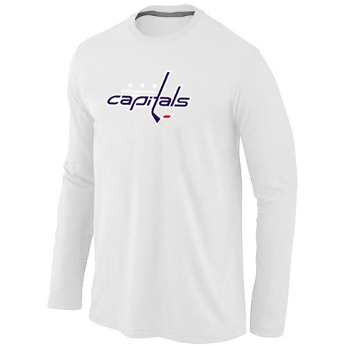 Cheap Washington Capitals Big & Tall Logo WHITE Long Sleeve NHL T-Shirt For Sale