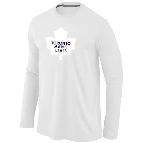 Cheap Toronto Maple Leafs Big & Tall Logo WHITE Long Sleeve T-Shirt For Sale