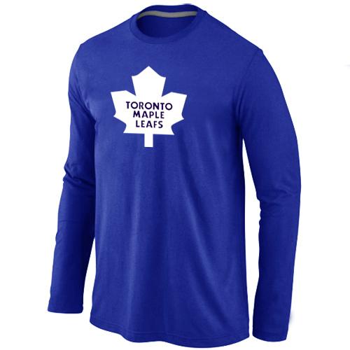 Cheap Toronto Maple Leafs Big & Tall Logo blue Long Sleeve T-Shirt For Sale