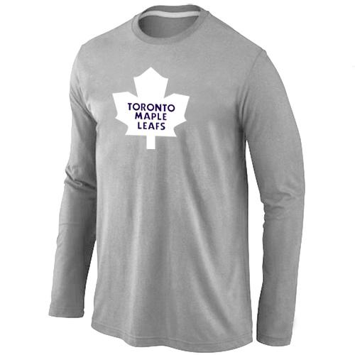 Cheap Toronto Maple Leafs Big & Tall Logo Grey Long Sleeve T-Shirt For Sale