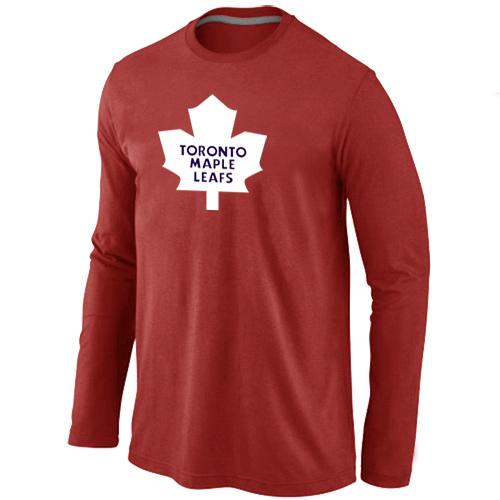Cheap Toronto Maple Leafs Big & Tall Logo red Long Sleeve T-Shirt For Sale