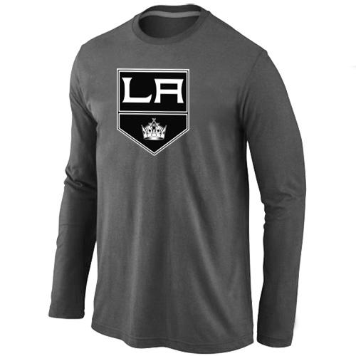 Cheap Los Angeles Kings Big & Tall Logo D.Grey Long Sleeve NHL T-Shirt For Sale