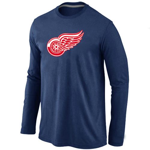 Cheap Detroit Red Wings Big & Tall Logo D.BLUE Long Sleeve NHL T-Shirt For Sale