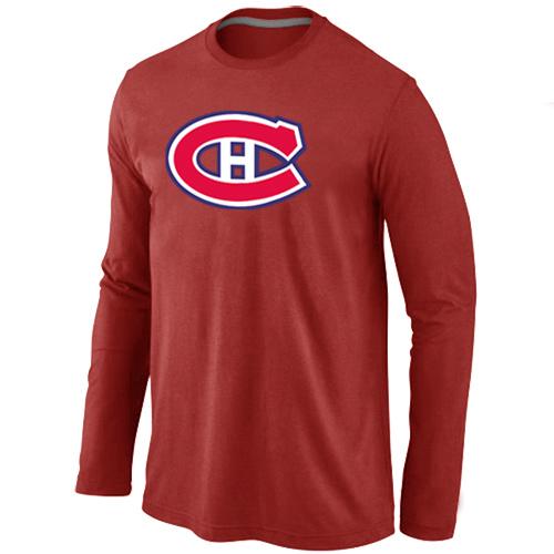 Cheap Montr??al Canadiens Big & Tall Logo red Long Sleeve NHL T-Shirt For Sale