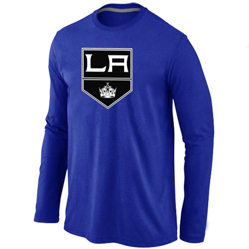Cheap Los Angeles Kings Big & Tall Logo blue Long Sleeve NHL T-Shirt For Sale