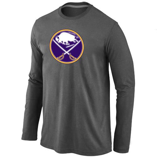 Cheap Buffalo Sabres Big & Tall Logo D.Grey Long Sleeve NHL T-Shirt For Sale