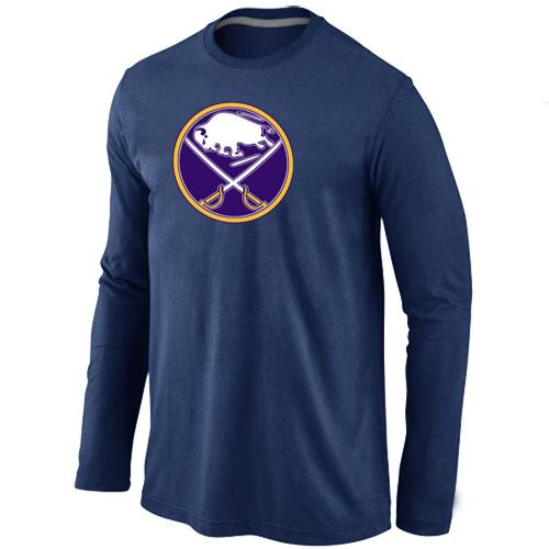 Cheap Buffalo Sabres Big & Tall Logo D.BLUE Long Sleeve NHL T-Shirt For Sale