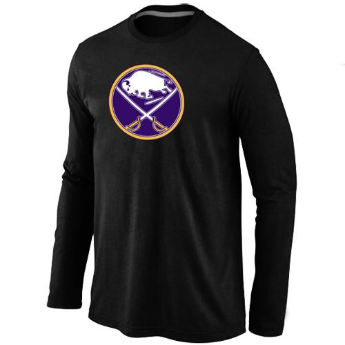 Cheap Buffalo Sabres Big & Tall Logo Black Long Sleeve NHL T-Shirt For Sale
