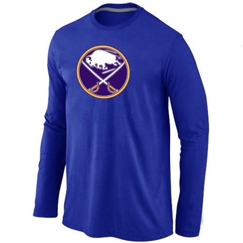 Cheap Buffalo Sabres Big & Tall Logo blue Long Sleeve NHL T-Shirt For Sale