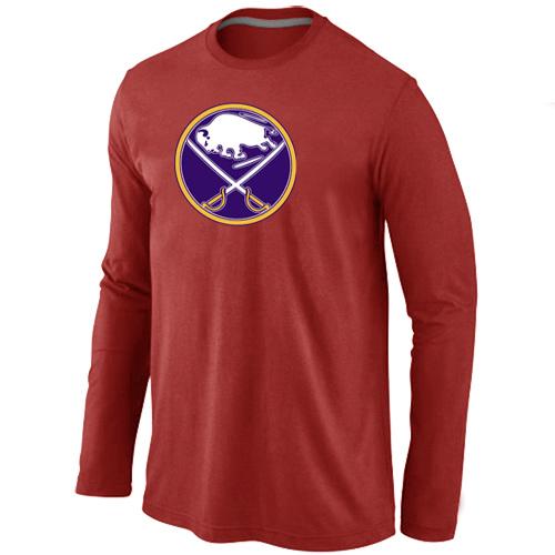 Cheap Buffalo Sabres Big & Tall Logo red Long Sleeve NHL T-Shirt For Sale