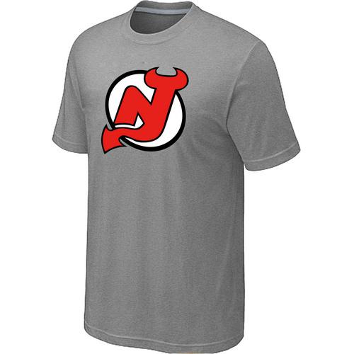Cheap NHL New Jersey Devils Big & Tall Logo L.Grey T-Shirt For Sale