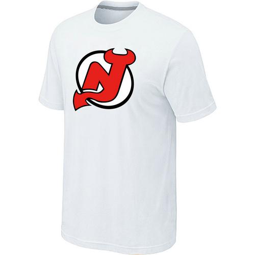 Cheap NHL New Jersey Devils Big & Tall Logo White T-Shirt For Sale