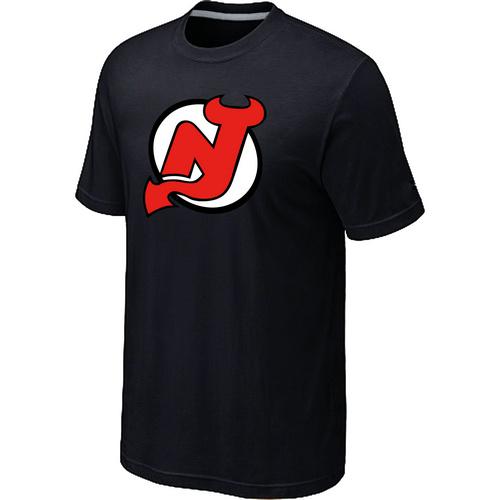 Cheap NHL New Jersey Devils Big & Tall Logo Black T-Shirt For Sale
