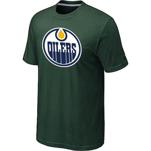 Cheap NHL Edmonton Oilers Big & Tall Logo D.Green T-Shirt For Sale