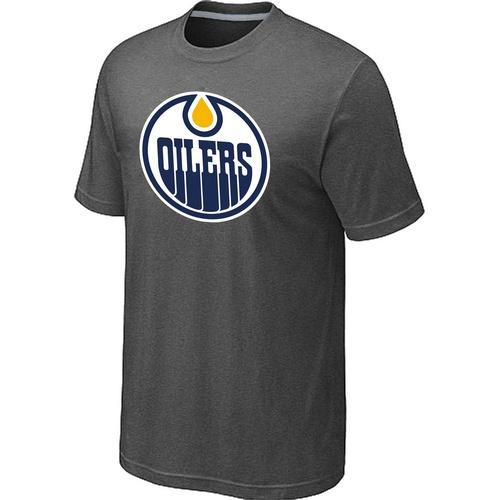 Cheap NHL Edmonton Oilers Big & Tall Logo D.Grey T-Shirt For Sale