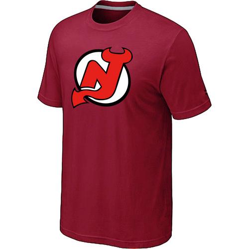 Cheap NHL New Jersey Devils Big & Tall Logo Red T-Shirt For Sale