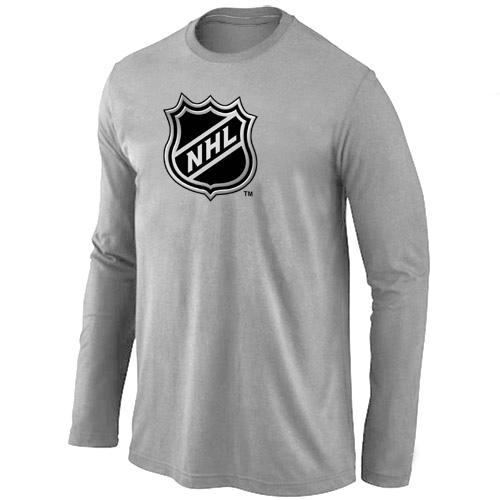 Cheap Big & Tall Logo Light grey Long Sleeve T-Shirt For Sale
