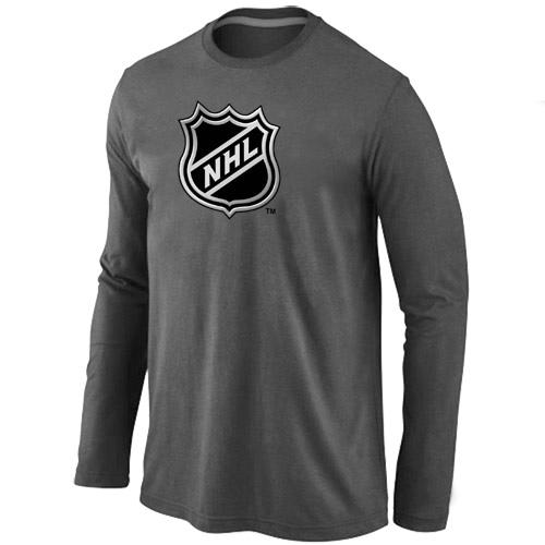 Cheap Big & Tall Logo Dark grey Long Sleeve T-Shirt For Sale