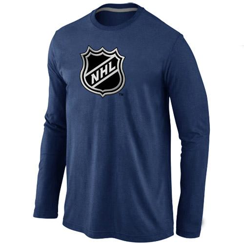 Cheap Big & Tall Logo Dark blue Long Sleeve T-Shirt For Sale