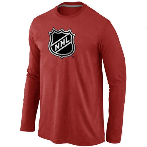 Cheap Big & Tall Logo Red Long Sleeve T-Shirt For Sale