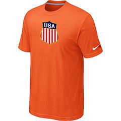 Cheap Nike Team USA Hockey Winter Olympics KO Collection Locker Room T-Shirt orange For Sale