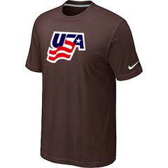 Cheap Nike USA Graphic Legend Performance Collection Locker Room T-Shirt brown For Sale