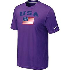 Cheap USA Olympics USA Flag Collection Locker Room T-Shirt purple For Sale