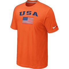 Cheap USA Olympics USA Flag Collection Locker Room T-Shirt orange For Sale